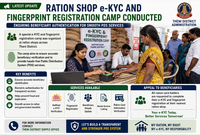 Ration Shop e-KYC and Fingerprint Registration Camp Conducted